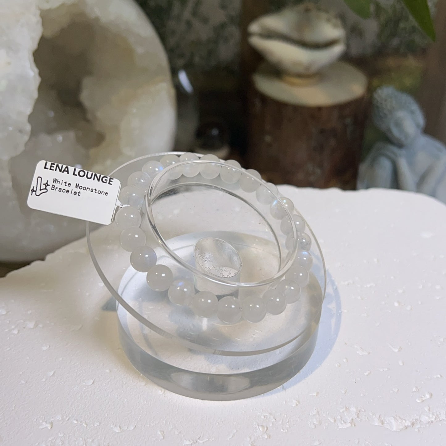 White Moonstone Bracelet 7mm