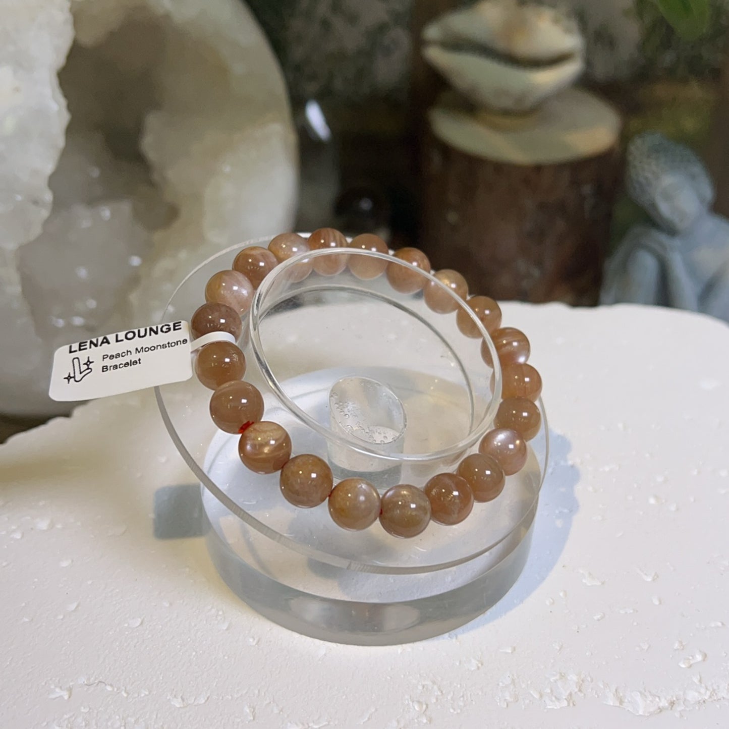 Peach Moonstone Bracelet 9mm