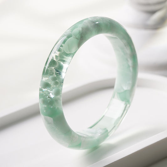 Green Pectolite Bangle (Flat)