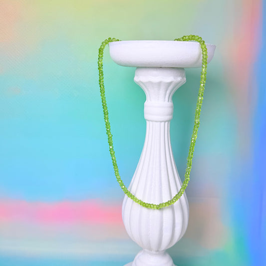 S925 Gemstone Necklace- Peridot