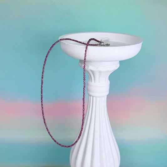 Faceted Purple Garnet Necklace