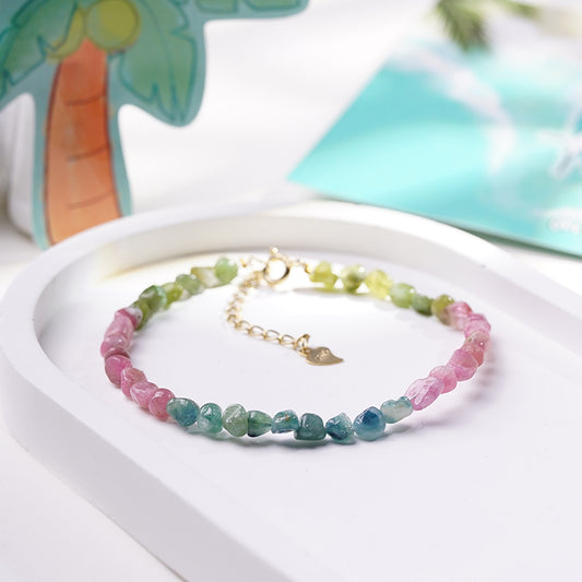 A +Rainbow Tourmaline S925 Chain