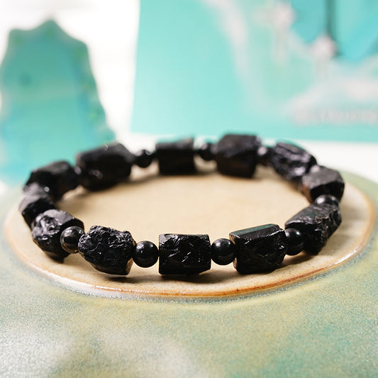 Black Tourmaline Small Specimen Bracelet