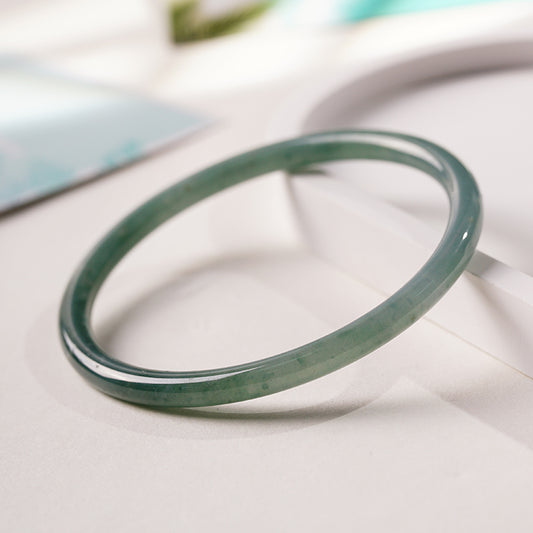 Blue Water Jade Bangle (A)