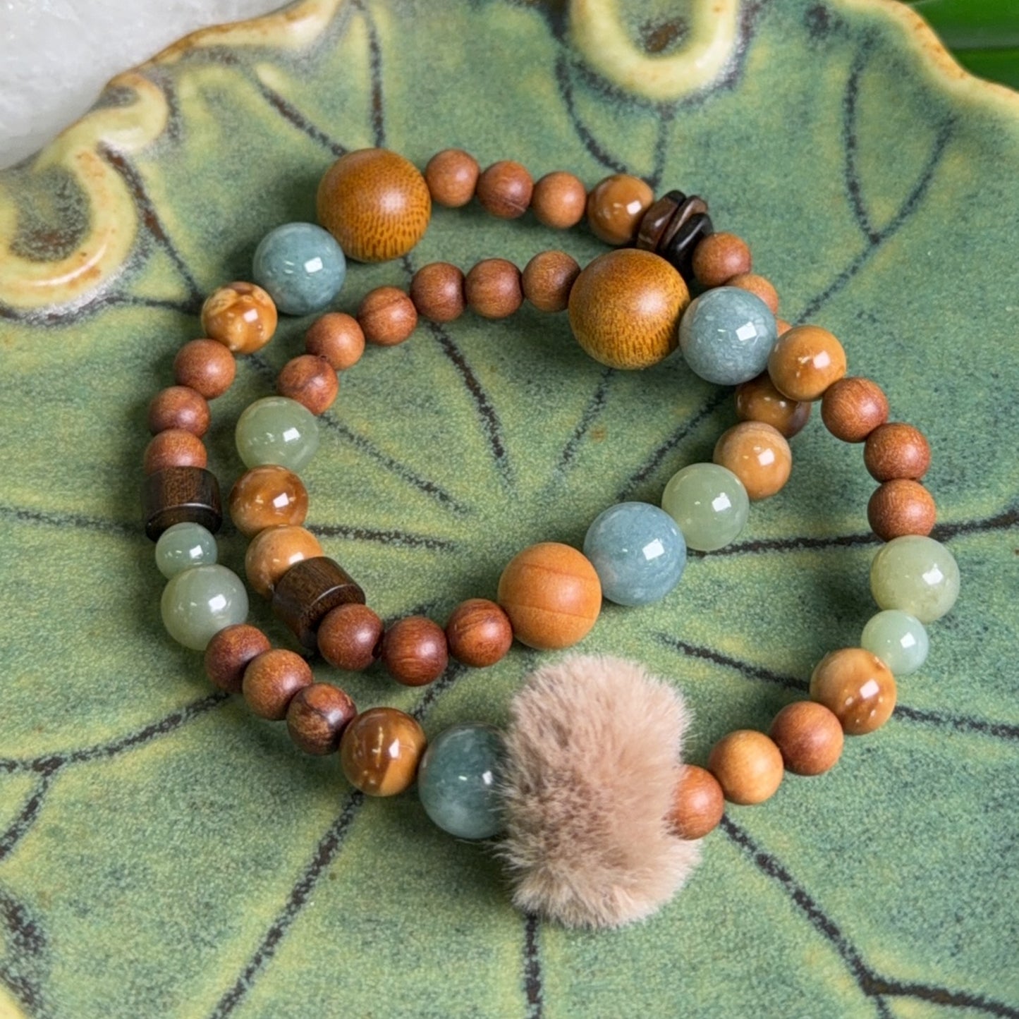 DIY Sandalwood Jade Mix Fuzzy Wrap