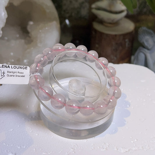 Starlight Rose Quartz Bracelet 12mm