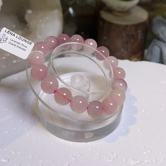 Lavender Rose Quartz Bracelet 12mm