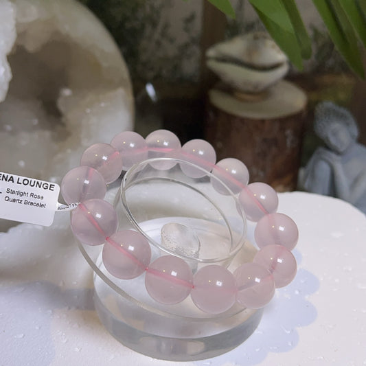Starlight Rose Quartz Bracelet 15mm