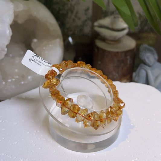 Double Point Citrine Bracelet