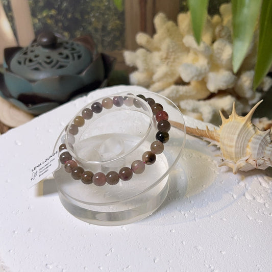 Speckled Pink Tourmaline Bracelet 7mm