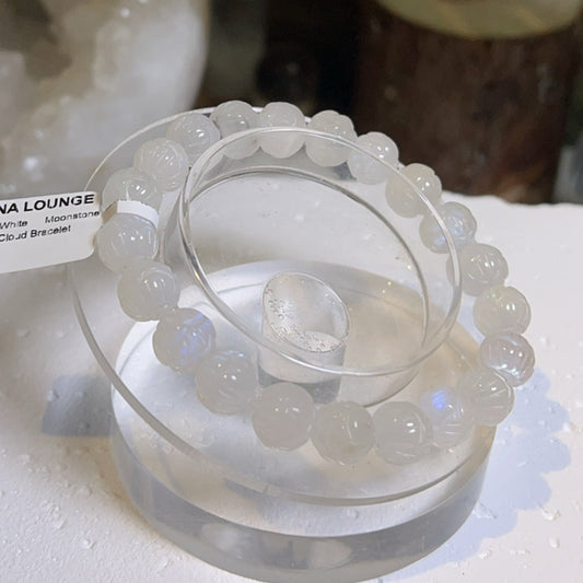 White Moonstone Cloud Bracelet