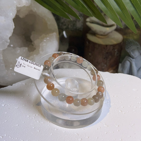 Tri-Color Moonstone Bracelet