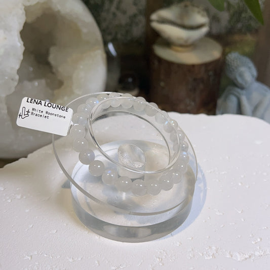 White Moonstone Bracelet 7mm