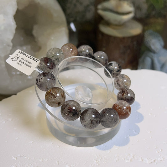 Mix Inclusion Quartz Bracelet 15mm