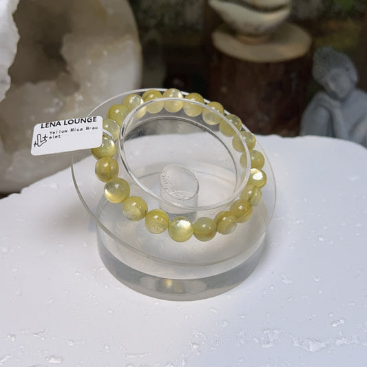 Yellow Mica Bracelet 8mm