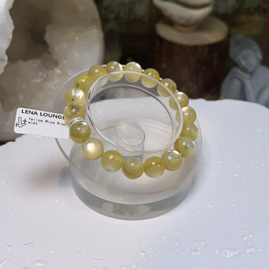 Yellow Mica Bracelet 10mm