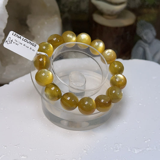 Yellow Mica Bracelet 14mm