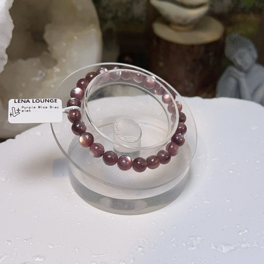 Purple Mica Bracelet 7mm