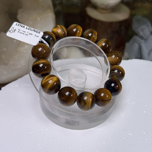 Yellow Tiger Eye Bracelet 14mm