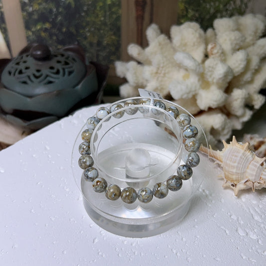 Blue Water Opal Bracelet 8mm