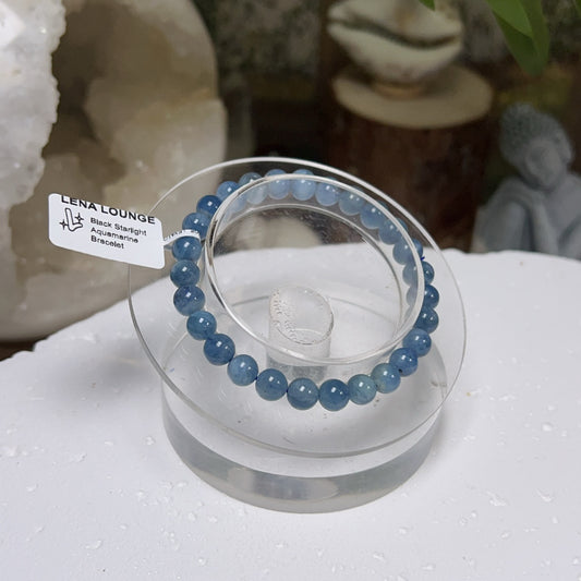 Black Starlight Aquamarine Bracelet