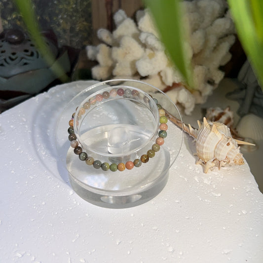 Alashan Agate 4 Wrap Bracelet