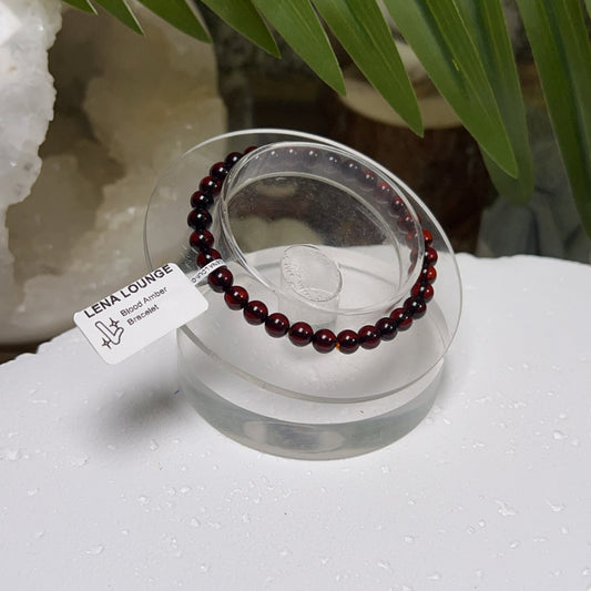Blood Amber Bracelet 6mm