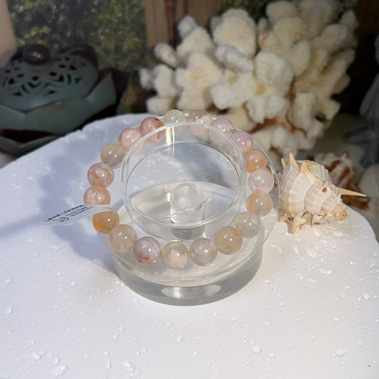 Flower Agate Bracelet 9mm